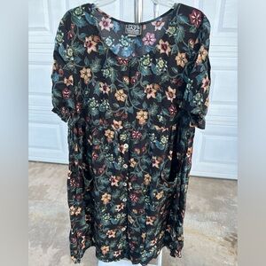 Vintage floral midi dress